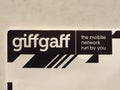 LONDON - CIRCA DECEMBER 2019: GiffGaff sign