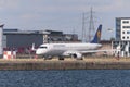 Lufthansa Embraer ERJ-190LR in Lufthansa Regional livery ready to take off on runway