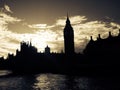 Big Ben silhouette Royalty Free Stock Photo