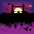 London city grunge illustration Royalty Free Stock Photo