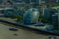 London City Hall and buildings on the south bank of the river Thames Royalty Free Stock Photo