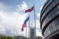 London city hall. It serves as the office for the mayor of London and London Assembly Royalty Free Stock Photo