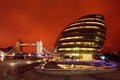 London City Hall / Tower Bridge Royalty Free Stock Photo