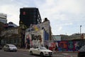 London city modern buildings and graffiti