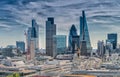 London City. Modern skyline of business district