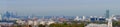 London city panorama from Greenwich hill Royalty Free Stock Photo