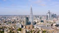 London City Panoramic Aerial View around Glass Tower The Shard and Skyscrapers