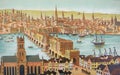 London from 1666. Vintage Royalty Free Stock Photo