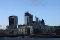 London city skyline at dusk Royalty Free Stock Photo