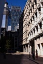 London City view at Rood Line to Leadenhall Building Royalty Free Stock Photo