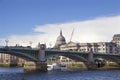 London cityscape across the River Thames with a view of St Pauls Cathedral, London, England, UK, May 20 Royalty Free Stock Photo