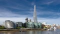 London Cityscape Of The City Hall, The Shard And The River Thames