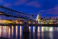 London Cityscape at Night Royalty Free Stock Photo