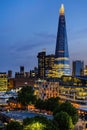 London Cityscape with The Shad at dusk