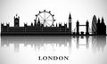 London cityscape. Vector city skyline. London silhouette