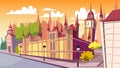Lodon day cityscape vector cartoon illustration