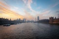 London Cityscape from Westminster Bridge at sunrise. London, UK Royalty Free Stock Photo