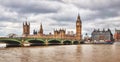 London with the Clock Tower and Houses of Parliament Royalty Free Stock Photo
