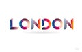 london colored rainbow word text suitable for logo design