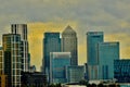 London city skyline canary wharf