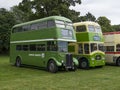 London Country RT Bus next to a A Leyland Titan PD3 Royalty Free Stock Photo