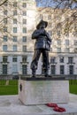 LONDON - DEC 9 : Field Marshall The Viscount Slim Statue in Whit