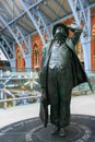 LONDON - DECEMBER 20 : Sir John Betjeman statue on display at St