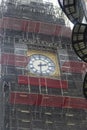 Big ben clock being renovated Royalty Free Stock Photo