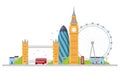 London detailed Skyline. Vector illustration