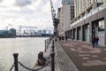 London Docklands the O2 Arena and Canary Wharf Royalty Free Stock Photo