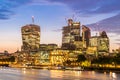 London downtown with River Thames sunset