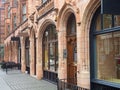 London, elegant terracotta storefronts Royalty Free Stock Photo