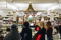 London, England - April 4, 2017: Harrods department store interior, candies and sweets area. Harrods is the biggest department st