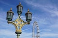 LONDON, ENGLAND - April 14, 2017 : The London Eye near the River Thames at dusk, England. The London Eye is a giant