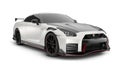 London, England - April 8, 2022. Nissan GT-R NISMO. Special Edition isolated against a white background. Luxury sportscar in white
