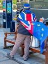 Brexit protester outside the UK parliament
