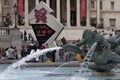 London, England - Aril 4, 2012: Olympic games countdown timer in front of National Gallery in London, England Royalty Free Stock Photo