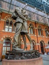 Art inside the St Pancras Train Station, London Royalty Free Stock Photo