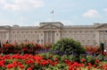 Buckingham Palace, London, England, August 2014 - Buckingham Palace and formal garden Royalty Free Stock Photo