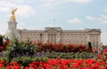 Buckingham Palace, London, England, August 2014 - Buckingham Palace and formal garden Royalty Free Stock Photo