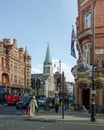 No. 7 Market Tavern in the Mayfair district of London draws a crowd on a bust Friday night Royalty Free Stock Photo