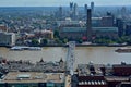 View of People Walking around Millennium BridgeView of People Walking around Millennium Bridge Royalty Free Stock Photo