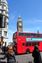 London England Big Ben and Red Bus Royalty Free Stock Photo