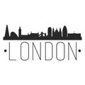 London England City. Skyline Silhouette City Design Vector Famous Monuments. Royalty Free Stock Photo