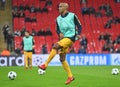 Carlao of APOEL FC warming up Royalty Free Stock Photo