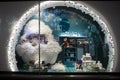 Christmas showcases at Debenhams. Department store chain selling own-brand and international fashion, beauty and homeware products