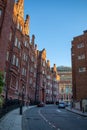 London, England Ã¢â¬â December 2022. idyllic red brick Victorian buildings to the streets around the Royal College of Music