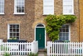 London, England, Europe - characteristic British brick wall house facade Royalty Free Stock Photo