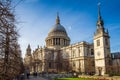 London, England - The famous St.Paul`s Cathedral on a sunny spring day