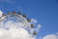 View of London Eye Millennium Wheel on the South Bank of river Thames, London, England, Royalty Free Stock Photo